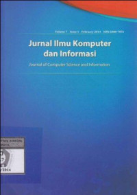 JIKI; Jurnal Ilmu Komputer dan Informasi - Universitas Indonesia Vol.7 Issue 1 February 2014