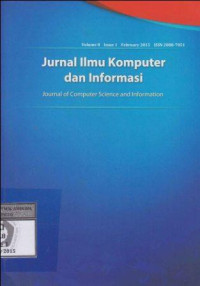 JIKI; Jurnal Ilmu Komputer dan Informasi - Universitas Indonesia Vol.8 Issue 1 February 2015