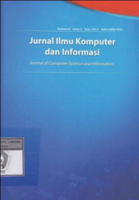 JIKI; Jurnal Ilmu Komputer dan Informasi - Universitas Indonesia Vol.8 Issue 2 June 2015