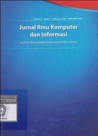 JIKI; Jurnal Ilmu Komputer dan Informasi - Universitas Indonesia Vol.9 Issue 1 February 2016