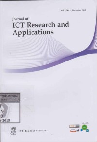 Journal of ICT Research and Applications  Vol. 9, No. 3, December 2015