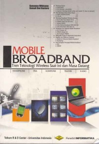 Mobile Broadband Tren Teknologi Wireless Saat Ini dan Masa Datang