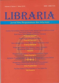 LIBRARIA Vol. 04, No. 1 Tahun 2015