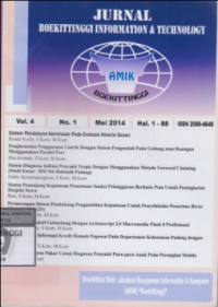 Jurnal Boekittinggi Information & Technology Vol. 4 No. 1 Mei 2014