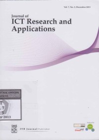 Journal of ICT Research and Applications Vol. 7, No. 3, December 2013