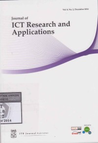 Journal of ICT Research and Applications Vol. 8, No. 2, December 2014