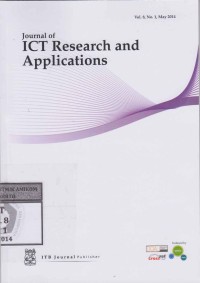 Journal of ICT Research and Applications Vol. 8, No. 1, May 2014