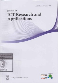 Journal of ICT Research and Applications Vol. 9, No. 2, November 2015