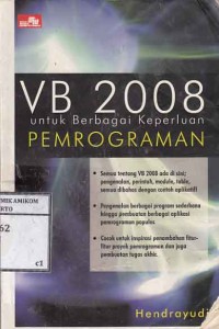 VB 2008 untuk Berbagai Keperluan Programing