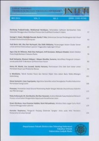 JNTETI; Jurnal Nasional Teknik Elektro dan Teknologi Informasi Vol.5, No.2, Mei 2016