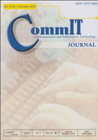 CommIT; Communication and Information Technology Vol. 8 No. 2 Oktober 2014